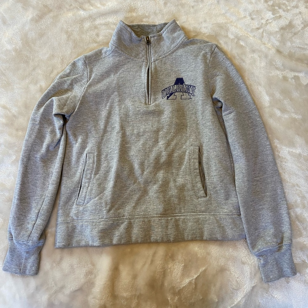 UAlbany Gray Quarterzip